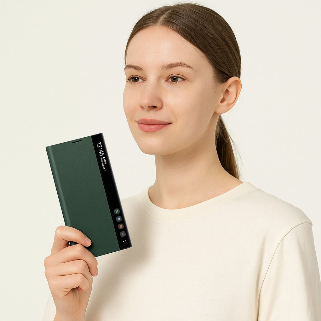 Galaxy Ultra Series PU Leather Side Window Flip Case