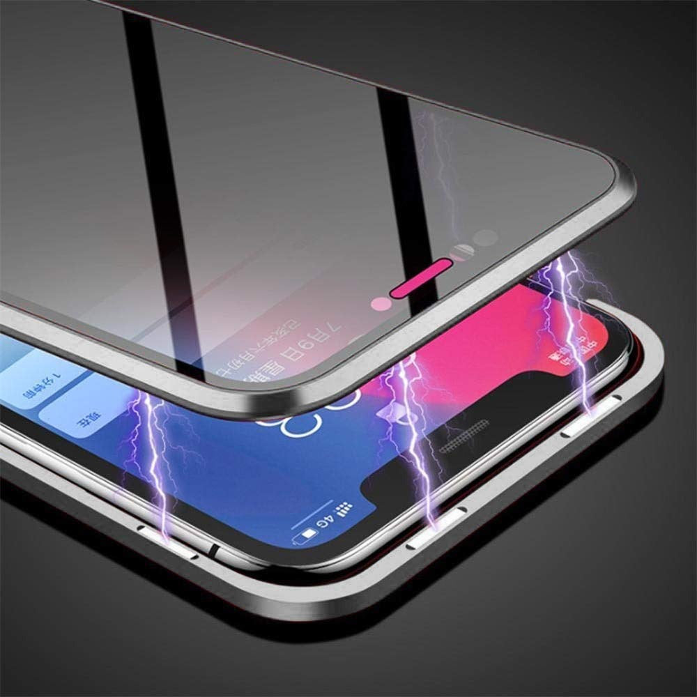 New Titanium Dual Magnetic Privacy Glass Case With 360° Drop Protection