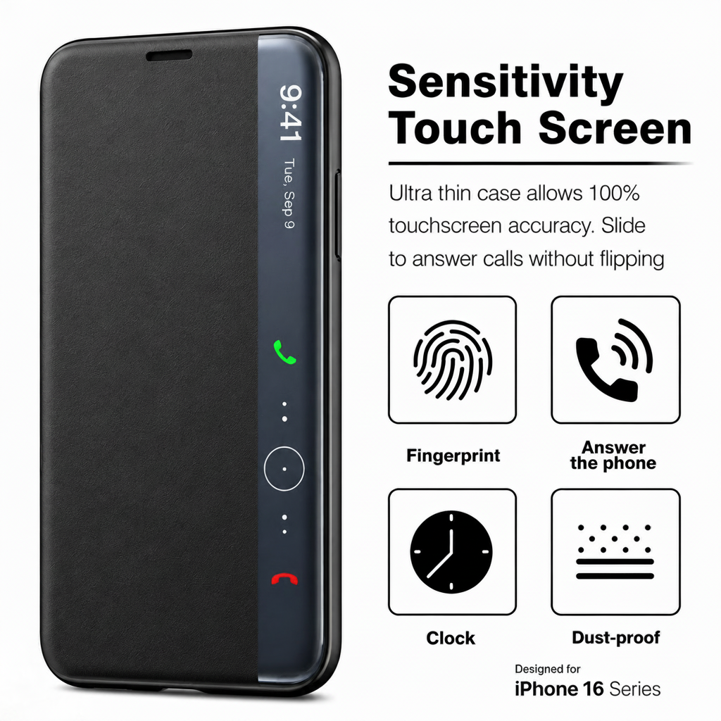 Smart View Flip Case for Iphone 16 Series