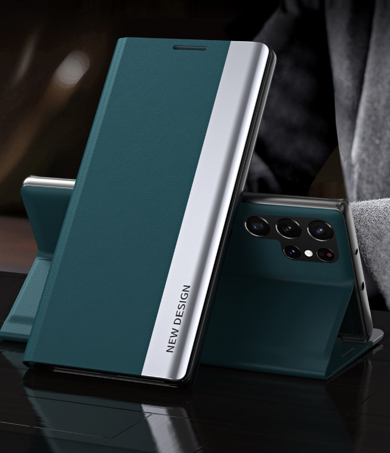 Galaxy S24 Series PU Leather  Side Window Flip Case