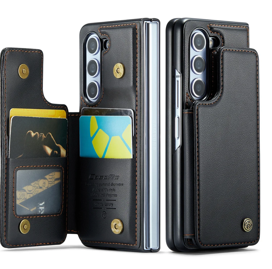 Luxury Leather Phone Case With 4 Cards Slot,Kickstand And Stylus For Galaxy Z Fold 4