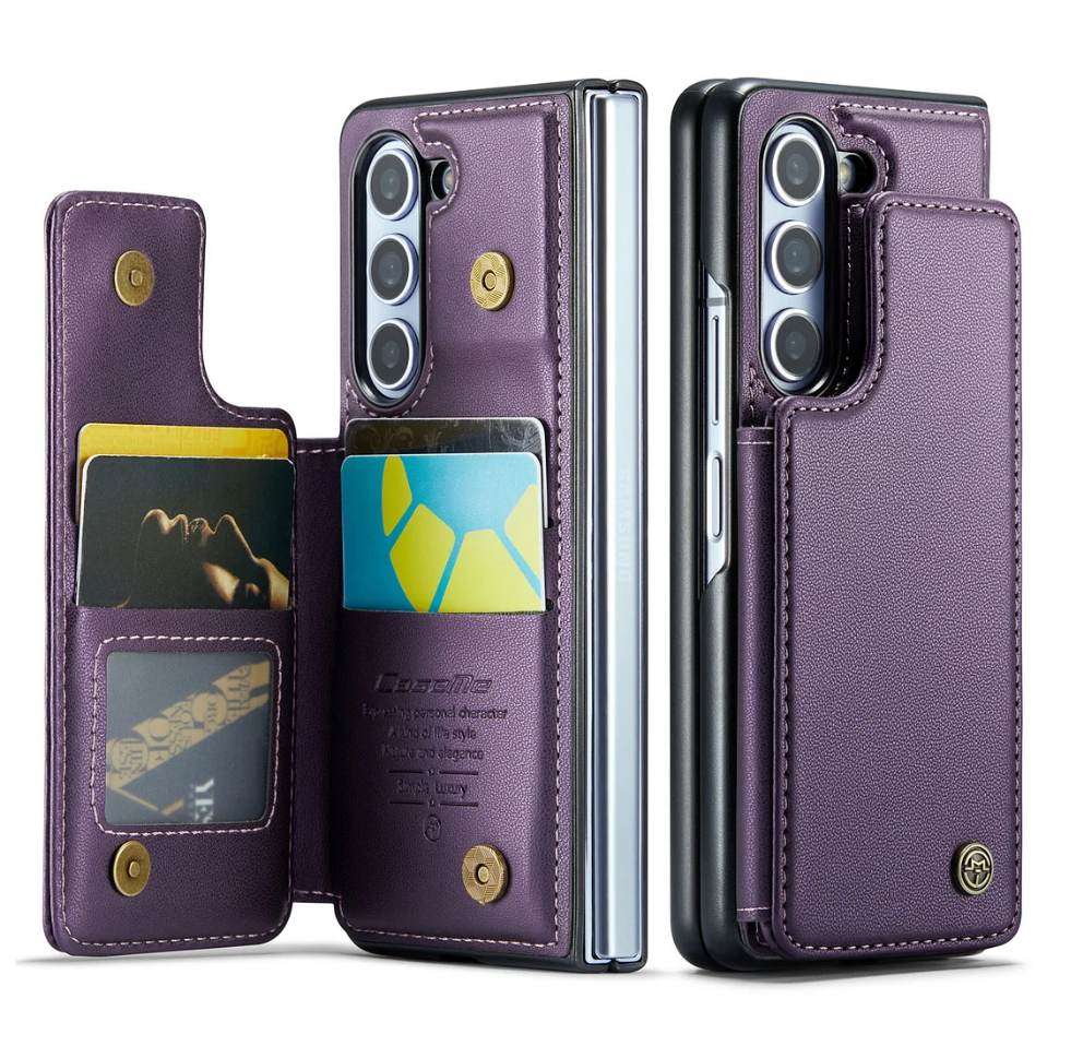 Luxury Leather Phone Case With 4 Cards Slot,Kickstand And Stylus For Galaxy Z Fold 4