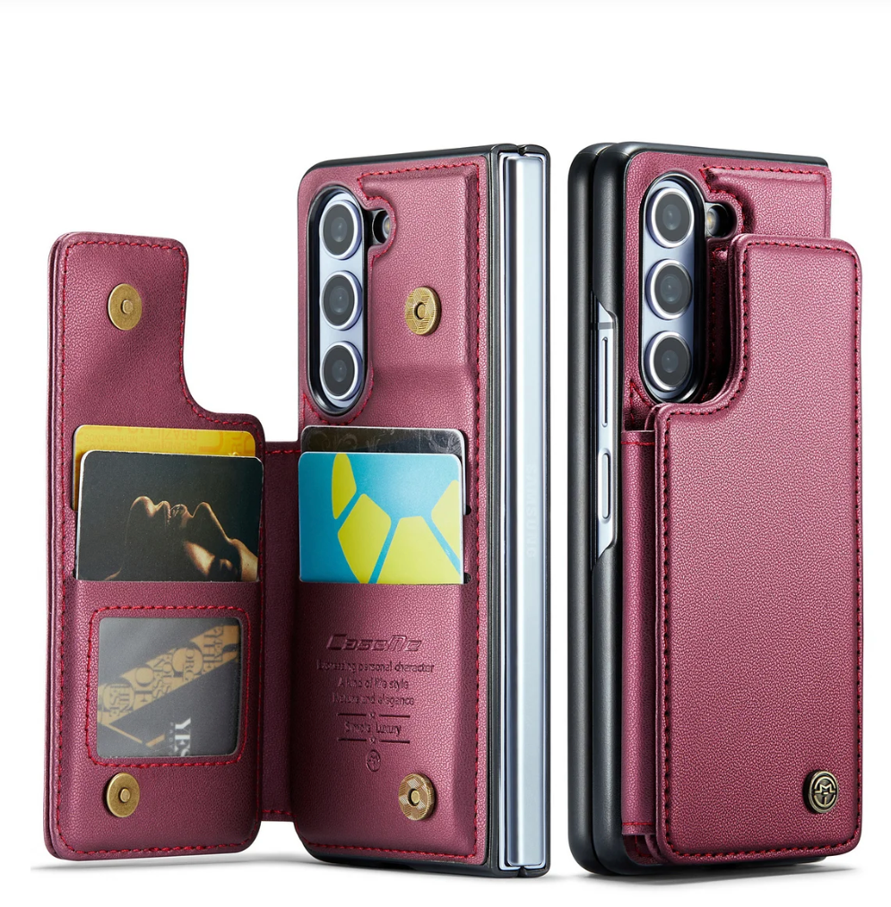 Luxury Leather Phone Case With 4 Cards Slot,Kickstand And Stylus For Galaxy Z Fold 4