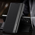 Galaxy S24 Series PU Leather  Side Window Flip Case