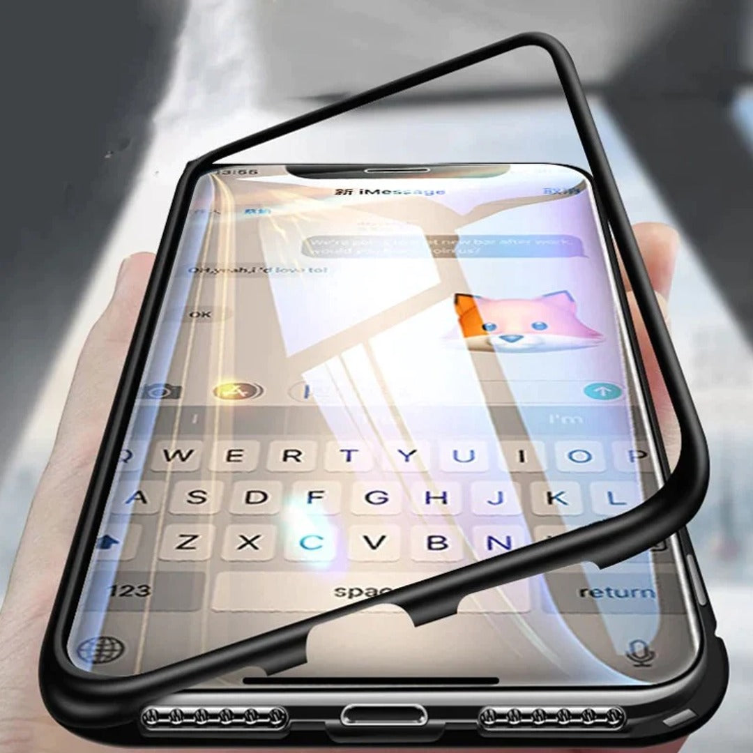 iPhone 15 Series (Front+Back) Double Magnetic Glass Case