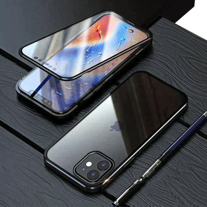 iPhone 15 Series (Front+Back) Double Magnetic Glass Case